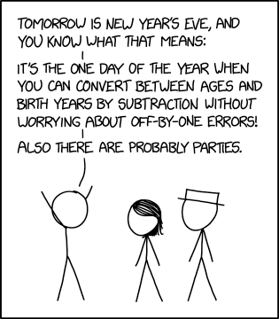 xkcd comic: a New Year countdown that is off by one