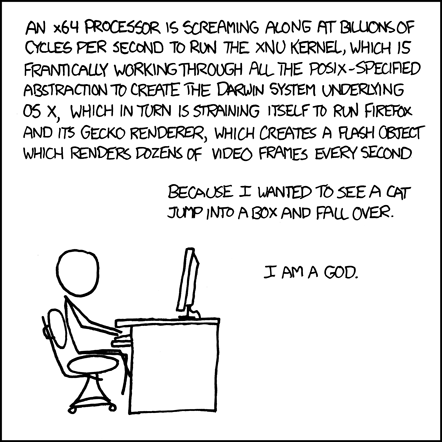 xkcd comic about layers of abstraction